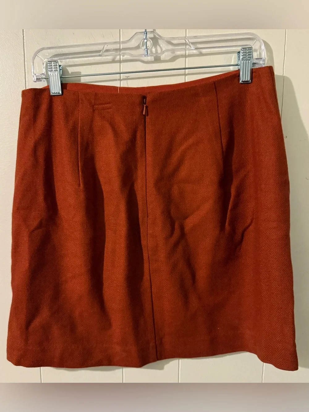 Madewell NWOT Museum Patch-Pocket Mini Skirt in Faded Rust, Size 8